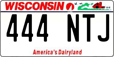 WI license plate 444NTJ