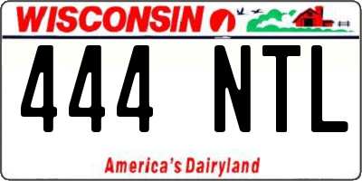 WI license plate 444NTL