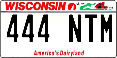 WI license plate 444NTM
