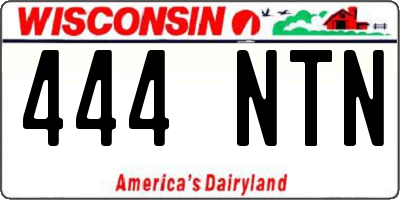 WI license plate 444NTN