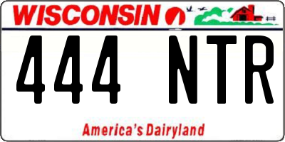 WI license plate 444NTR