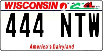 WI license plate 444NTW