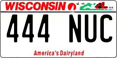 WI license plate 444NUC