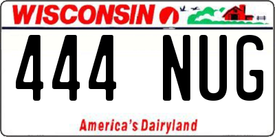 WI license plate 444NUG