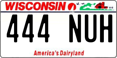 WI license plate 444NUH