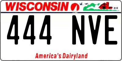 WI license plate 444NVE