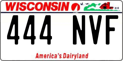 WI license plate 444NVF