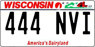 WI license plate 444NVI