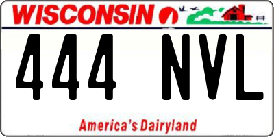 WI license plate 444NVL