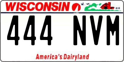 WI license plate 444NVM