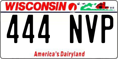 WI license plate 444NVP
