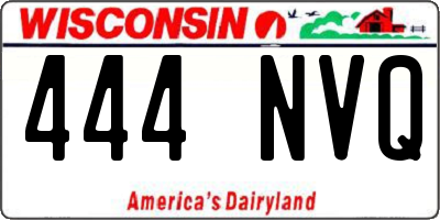 WI license plate 444NVQ