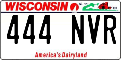 WI license plate 444NVR