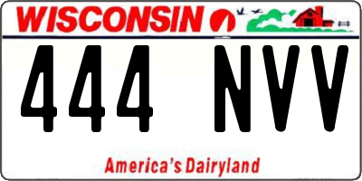 WI license plate 444NVV
