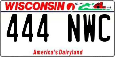 WI license plate 444NWC