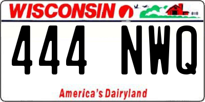 WI license plate 444NWQ