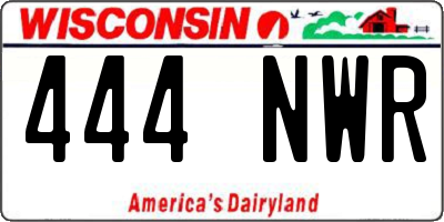 WI license plate 444NWR