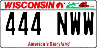 WI license plate 444NWW