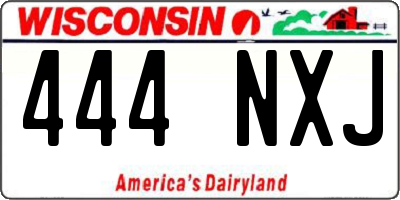 WI license plate 444NXJ