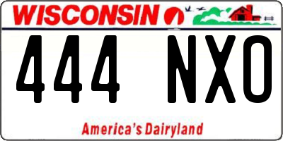 WI license plate 444NXO