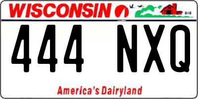 WI license plate 444NXQ