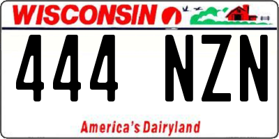 WI license plate 444NZN