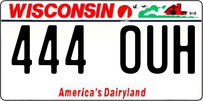WI license plate 444OUH