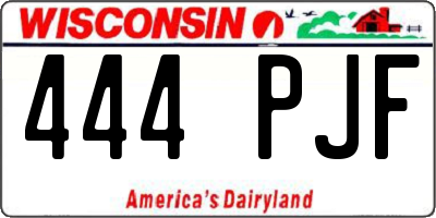 WI license plate 444PJF