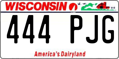 WI license plate 444PJG