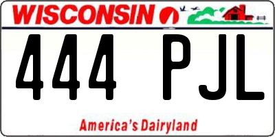 WI license plate 444PJL