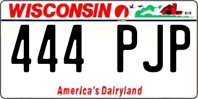 WI license plate 444PJP