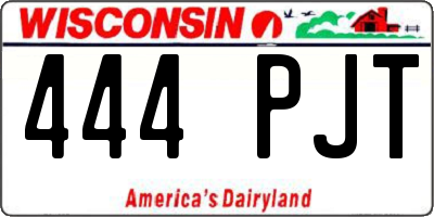 WI license plate 444PJT