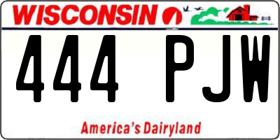 WI license plate 444PJW
