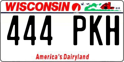 WI license plate 444PKH