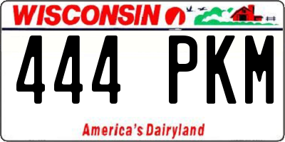 WI license plate 444PKM