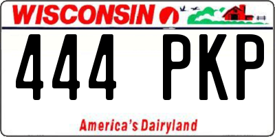 WI license plate 444PKP