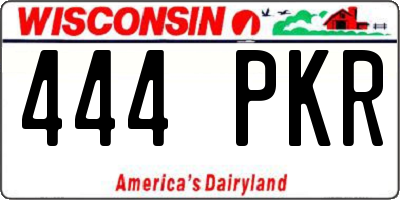 WI license plate 444PKR
