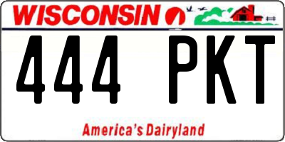 WI license plate 444PKT