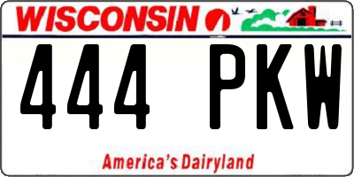 WI license plate 444PKW