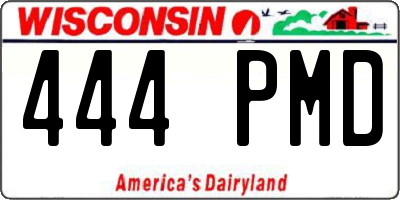 WI license plate 444PMD