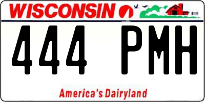 WI license plate 444PMH