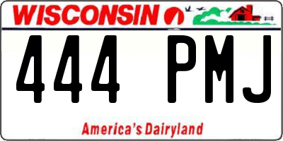 WI license plate 444PMJ