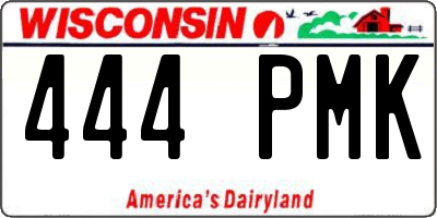 WI license plate 444PMK