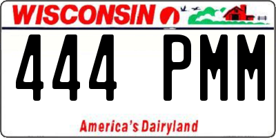 WI license plate 444PMM