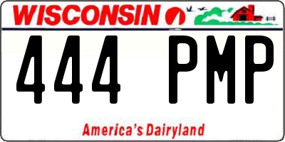 WI license plate 444PMP