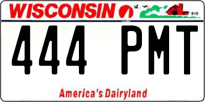 WI license plate 444PMT