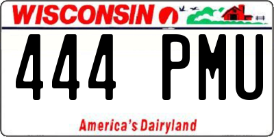 WI license plate 444PMU