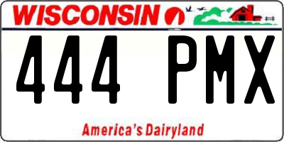 WI license plate 444PMX