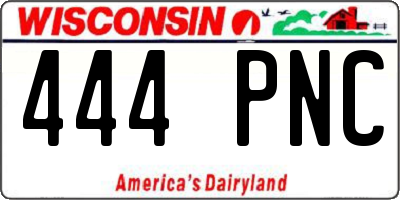 WI license plate 444PNC
