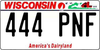 WI license plate 444PNF